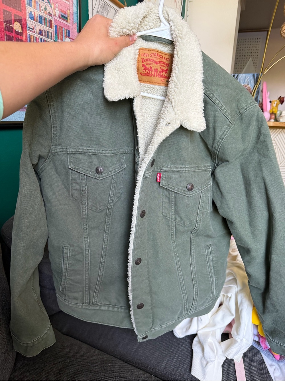 Men’s Levi trucker Jacket (Green)